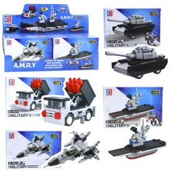 2-in-1 Construction Bricks Military Vehicles Transport Robot