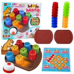 2in1 Mole Maze Skill Game Fast Cups Tic Tac Toe