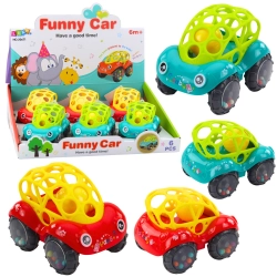 Baby Rattle Car Red Green