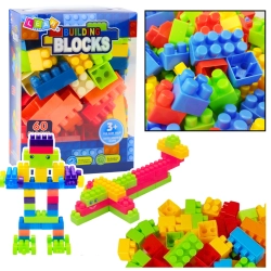 BUILDING BLOCKS IN EDUCATIONAL BOX 60 ELEMENTS.