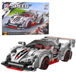 Construction Blocks Sports Car Robot 2in1 Gray 363 pcs.