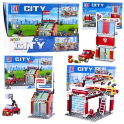 Construction Bricks Base Fire Department Garage 203-210 pcs.