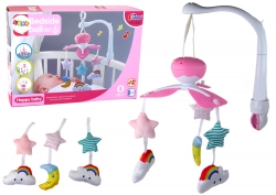 Crib Carousel Battery Operated Universal Clip Plush Pendants Pink