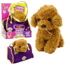 Dog in a Bag Plush Mascot Cuddly Toy Light Brown