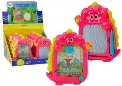 Drawing Board Pocket Game 2in1 Pink Dinosaur
