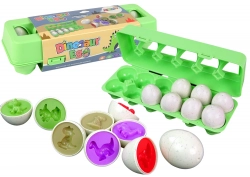 Educational Egg Sorter Set Dinosaurs Puzzle 12 Pieces