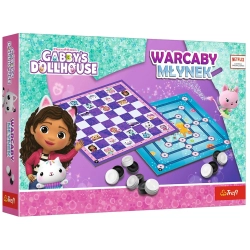 Gabby's Dollhouse Trefl 02800 Checkers and Mill Game