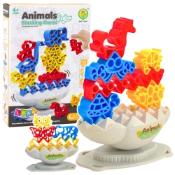Game Skill Balance Tower Stone Animals Blocks Colored