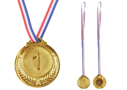 Gold Medal First Place Prize Trophy Zinc 6.5cm