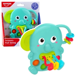 Green Sensory Elephant Rattle with Moving Elements