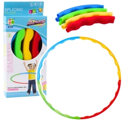 Hula-hoops with studs, foldable, colorful, 8 pieces, 60 cm