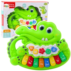 Interactive Baby Piano Lights Sounds Animal Noises Green
