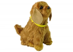 Interactive Plush Dog Soft fur Cocker Spaniel breed Stroke its head and learn its functions