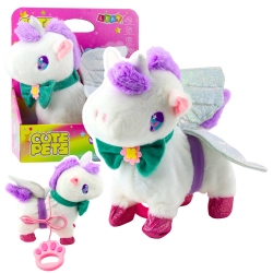Interactive Unicorn on a Leash Walks Galloping Sounds Detachable Wings
