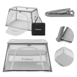 Kidnort Bleke Unique gray Детская дорожная кроватка