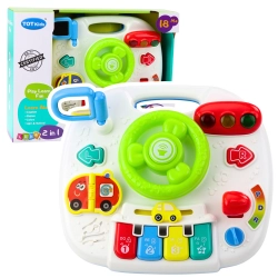 Panel Interactive Table Educational Steering Wheel 2in1 Lights Sounds