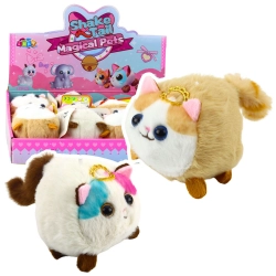 Plush Kitten Mascot with a Waggly Tail Brown and White