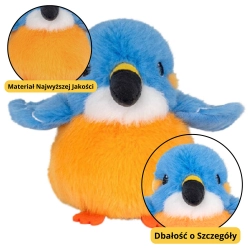 Plush Mascot Cuddly Toy Bird Blue Orange 12cm