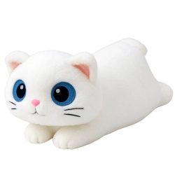 Plush Mascot Cuddly Toy Cat Big Eyes White 45cm