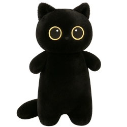 Plush Mascot Cuddly Toy Cat Black Big Eyes 65cm