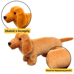 Plush Mascot Cuddly Toy Dog Dachshund Light Brown 25cm
