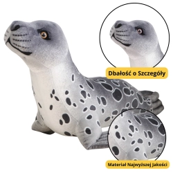 Plush Mascot Cuddly Toy Seal Gray 37cm