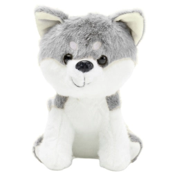 Plush Mascot Cuddly Toy Wolf White Gray 20cm