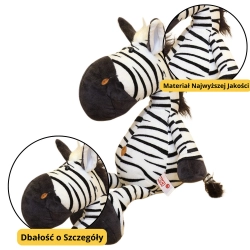 Plush Mascot Cuddly Toy Zebra Black and White 25cm