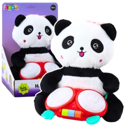 Plush Panda With Drums Mascot Cuddly Toy Lights Sounds