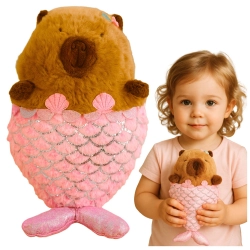 Plush Toy Capybara Mermaid Pink 28cm