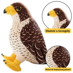 Plush Toy Falcon Bird Brown 30cm