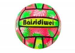 Rubber Ball Bright Leaves Pink 24 Cm