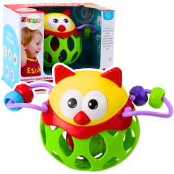 Soft Ball Owl Ball With Rattle Sensory Toy Green