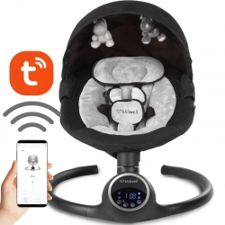 Šūpuļkrēsliņš Kidwell REVE Black/Silver 2in1