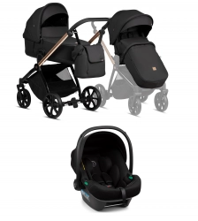 Tutis Mio 3+ BLACK EDITION Rose Gold 292 Bērnu rati 3in1