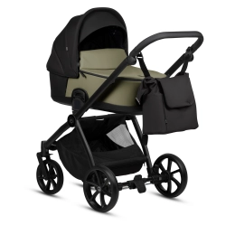 Tutis Mio 3+ LEATHER Olive 025 Bērnu rati 3in1