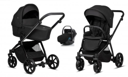 Tutis Mio Plus Thermo Black Edition Obsidian 060 Bērnu Ratiņi 3in1