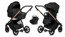 Tutis Mio Plus Thermo Black Edition Rose gold 292 Bērnu Ratiņi 3in1