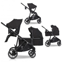 Wózek dziecięcy EasyGo Duoflex Ebony Black 1 siedzisko 1 gondola