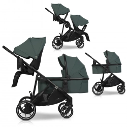 Wózek dziecięcy EasyGo Duoflex Sage Green 2 siedziska 1 gondola