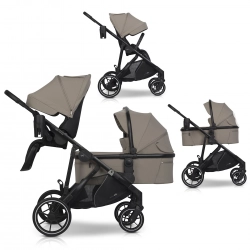 Wózek dziecięcy EasyGo Duoflex Savana Beige 1 siedzisko 1 gondola