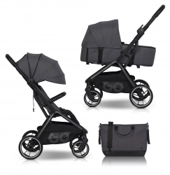 Wózek dziecięcy EasyGo Zoya 2w1 z torbą Cloudy Gray
