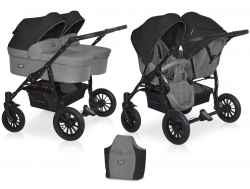 Riko Basic Saxo 04 Onyx Коляска для двойняшек 2in1