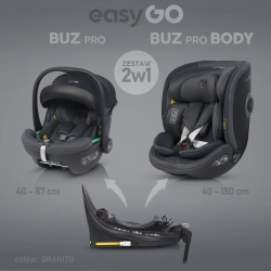 EasyGo Buz Pro 0-13 кг и EasyGo Buz Pro Body 0-36 кг Granito Детское автокресло 2в1