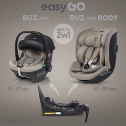 EasyGo Buz Pro 0-13 кг и EasyGo Buz Pro Body 0-36 кг Taupe Детское автокресло 2в1