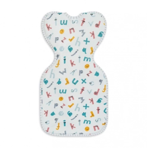 SWADDLE UP ECOVERO ALPHABET SOUP WHITE