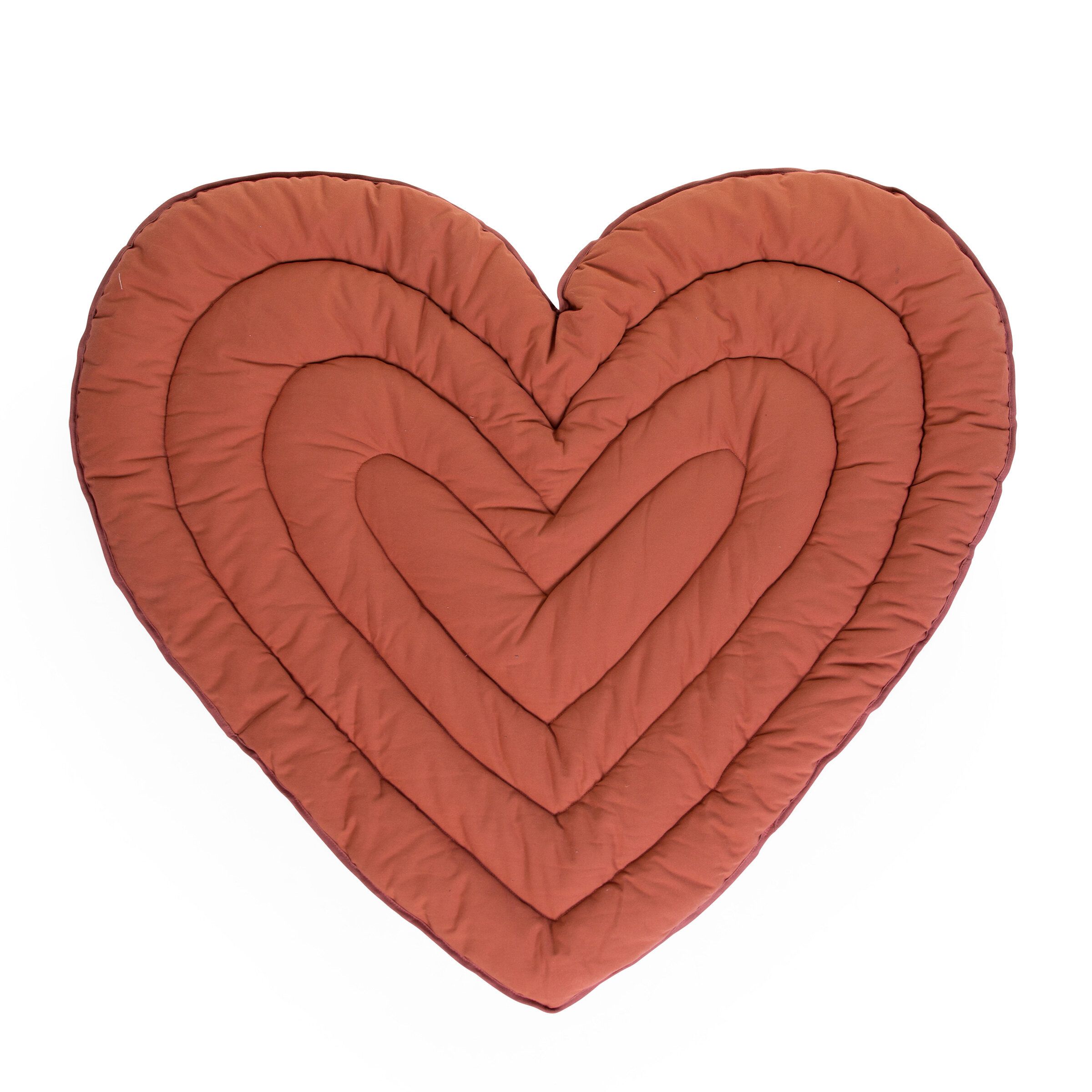 Aktivitātes paklājs 120 cm Childhome Heart Terracotta