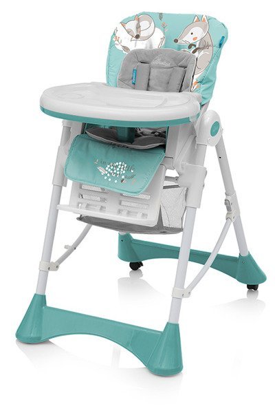Baby Design PEPE  05 Turguoise Barošanas krēsls ar velūra ieliktni