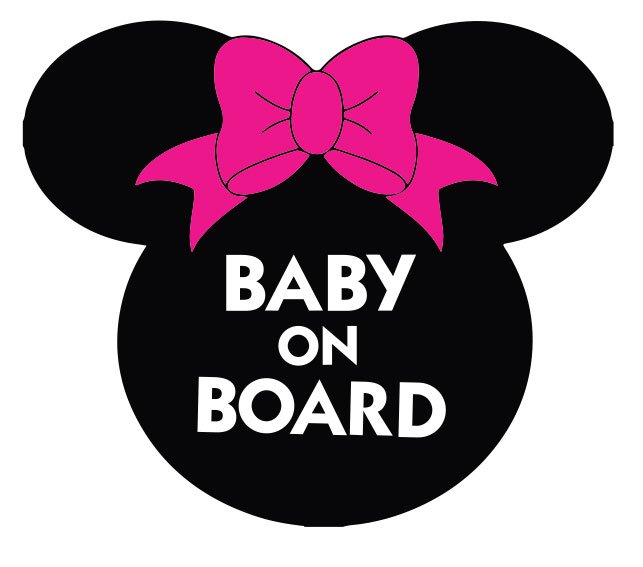 Baby On Board Minnie Uzlīme automašīnai