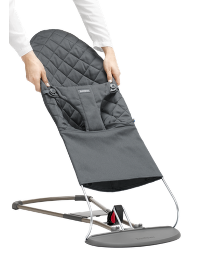 BabyBjorn Anthracite grey Cotton 012021 Pārvalks šūpuļkrēsliņam